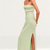 Finders Keepers Briggite Green Knit Dress