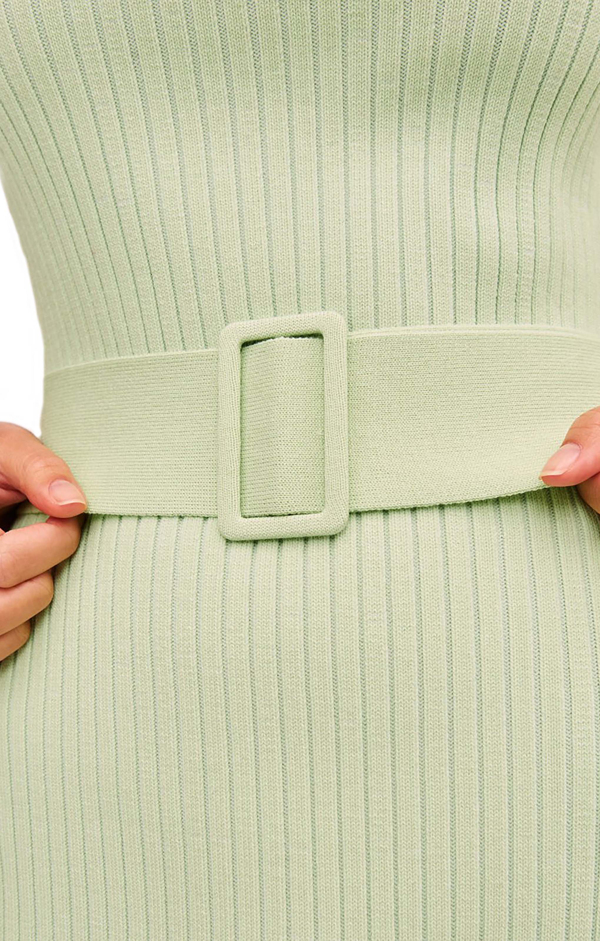 Finders Keepers Briggite Green Knit Dress