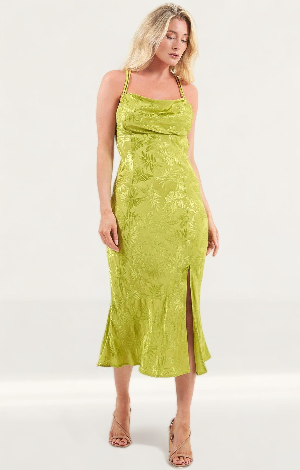 Finders Keepers Green Vacancies Midi Dress