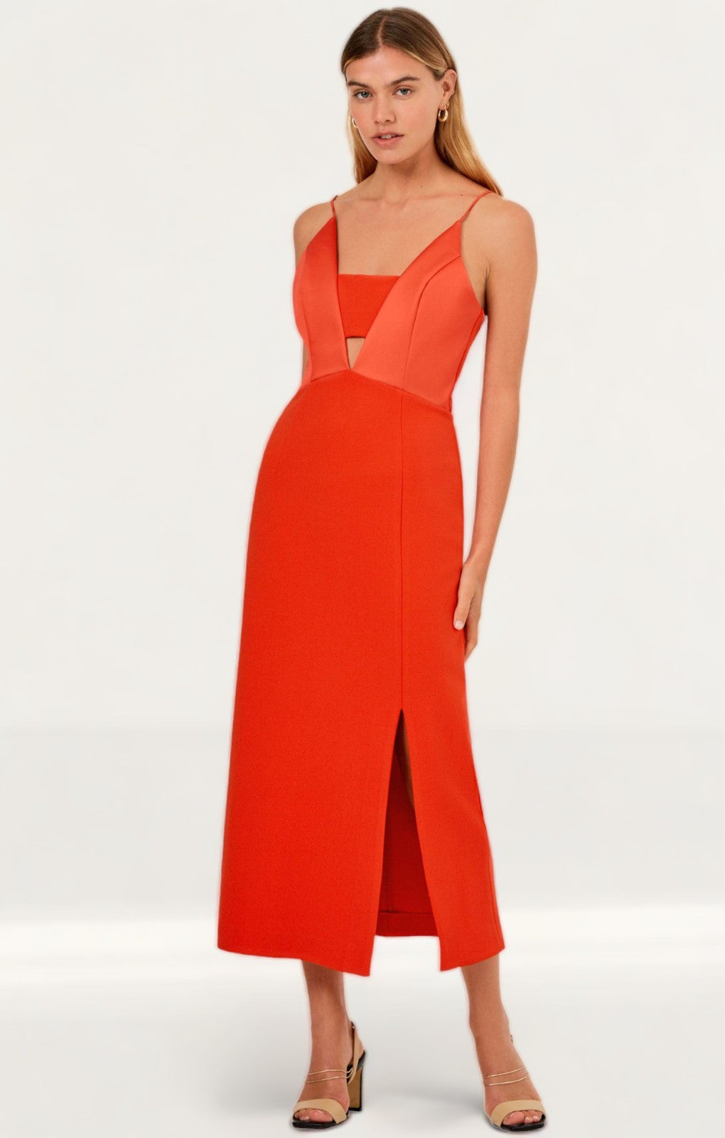 Finders Keepers Morange Serena Midi Dress