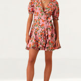 Finders Keepers Pink Clementine Wrap Dress product image