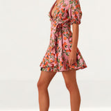 Finders Keepers Pink Clementine Wrap Dress