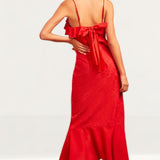 Finders Keepers Red Ruffle Midi Dress product image