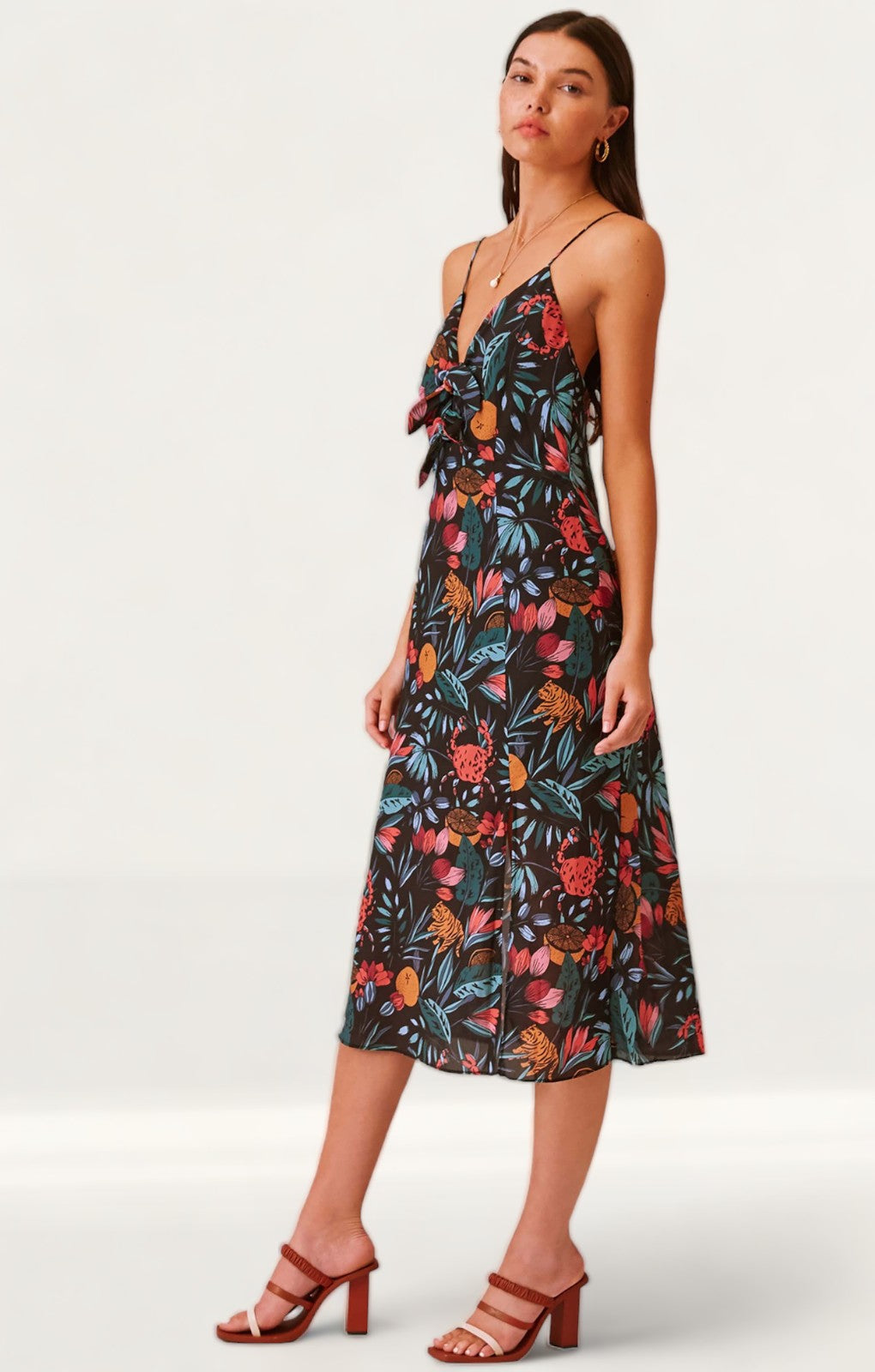 Finders Keepers Black Tropical Sally Dress