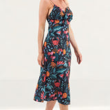 Finders Keepers Black Tropical Sally Dress