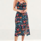 Finders Keepers Black Tropical Sally Dress
