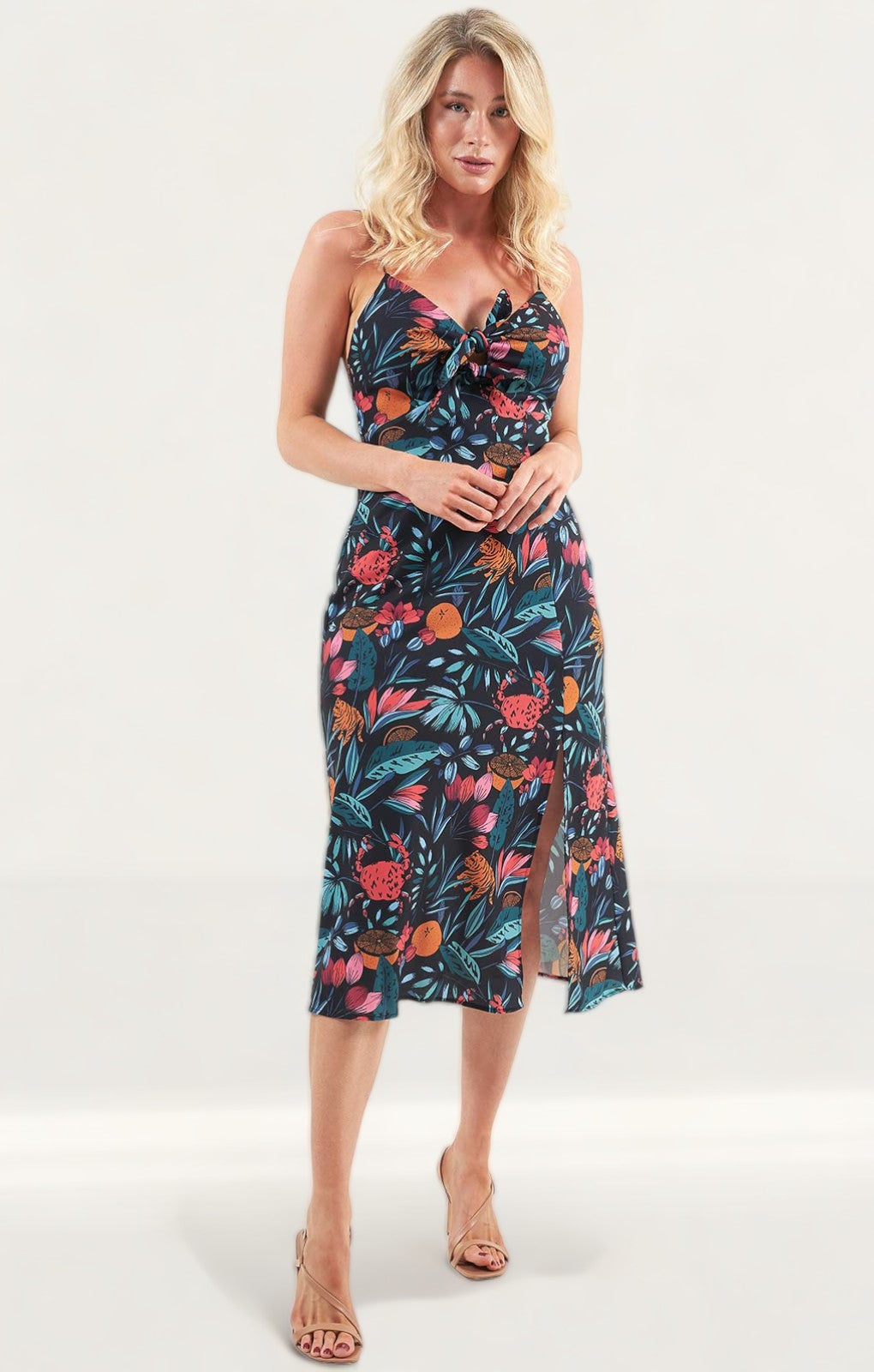 Finders Keepers Black Tropical Sally Dress