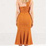 Finders Keepers Terracotta Jacques Midi Dress