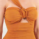 Finders Keepers Terracotta Jacques Midi Dress