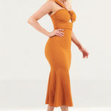 Finders Keepers Terracotta Jacques Midi Dress