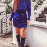 Finders Keepers Yasmine Navy Dress