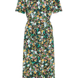 Oasis Floral Print Crinkle Belted Midi Dress product image