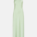 Warehouse Sage Satin Halter Neck Backless Maxi Slip Dress product image