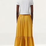 French Connection Anitta Cora Ruffle Hem Midi Skirt