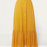French Connection Anitta Cora Ruffle Hem Midi Skirt