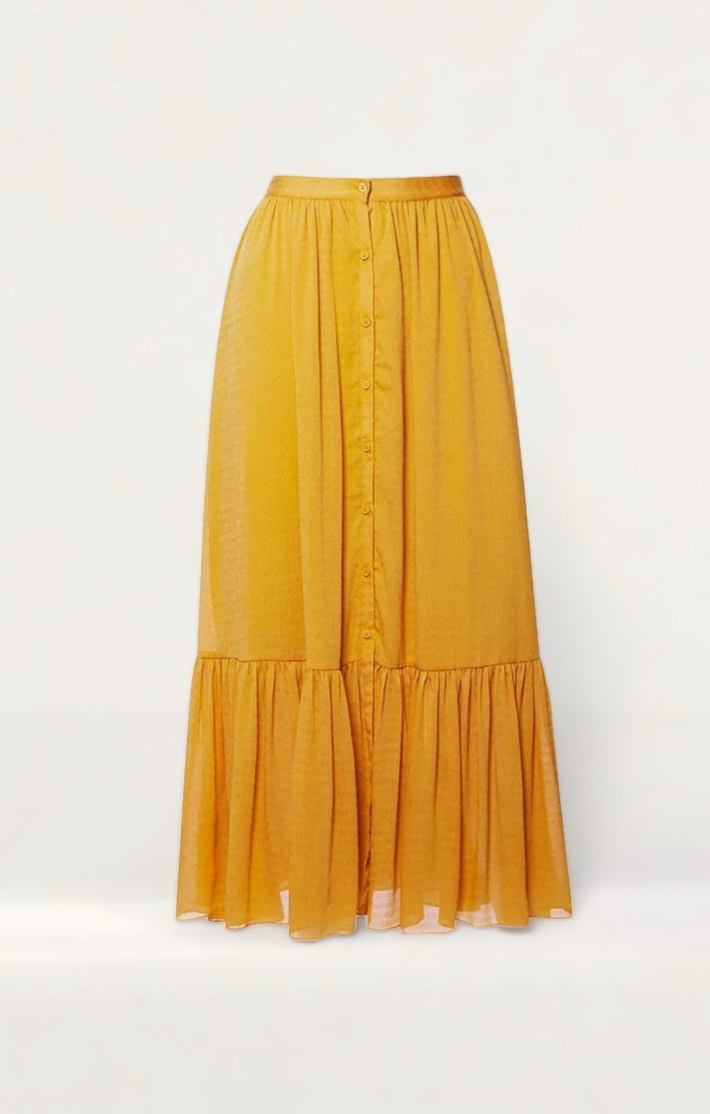 French Connection Anitta Cora Ruffle Hem Midi Skirt