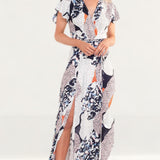 French Connection Asha Drape Maxi Dress