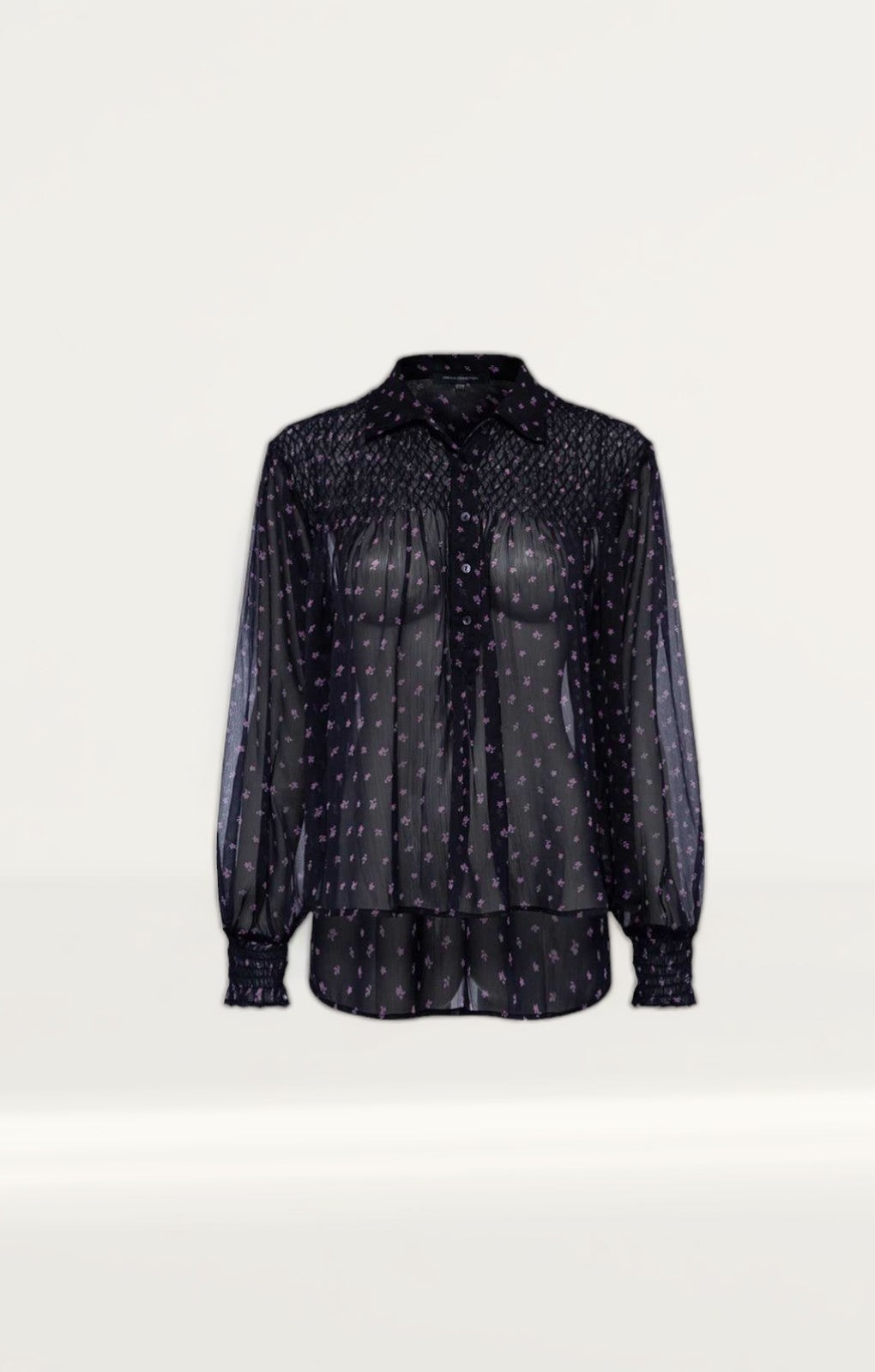 French Connection Augustine Recycled Crinkle Smock Top