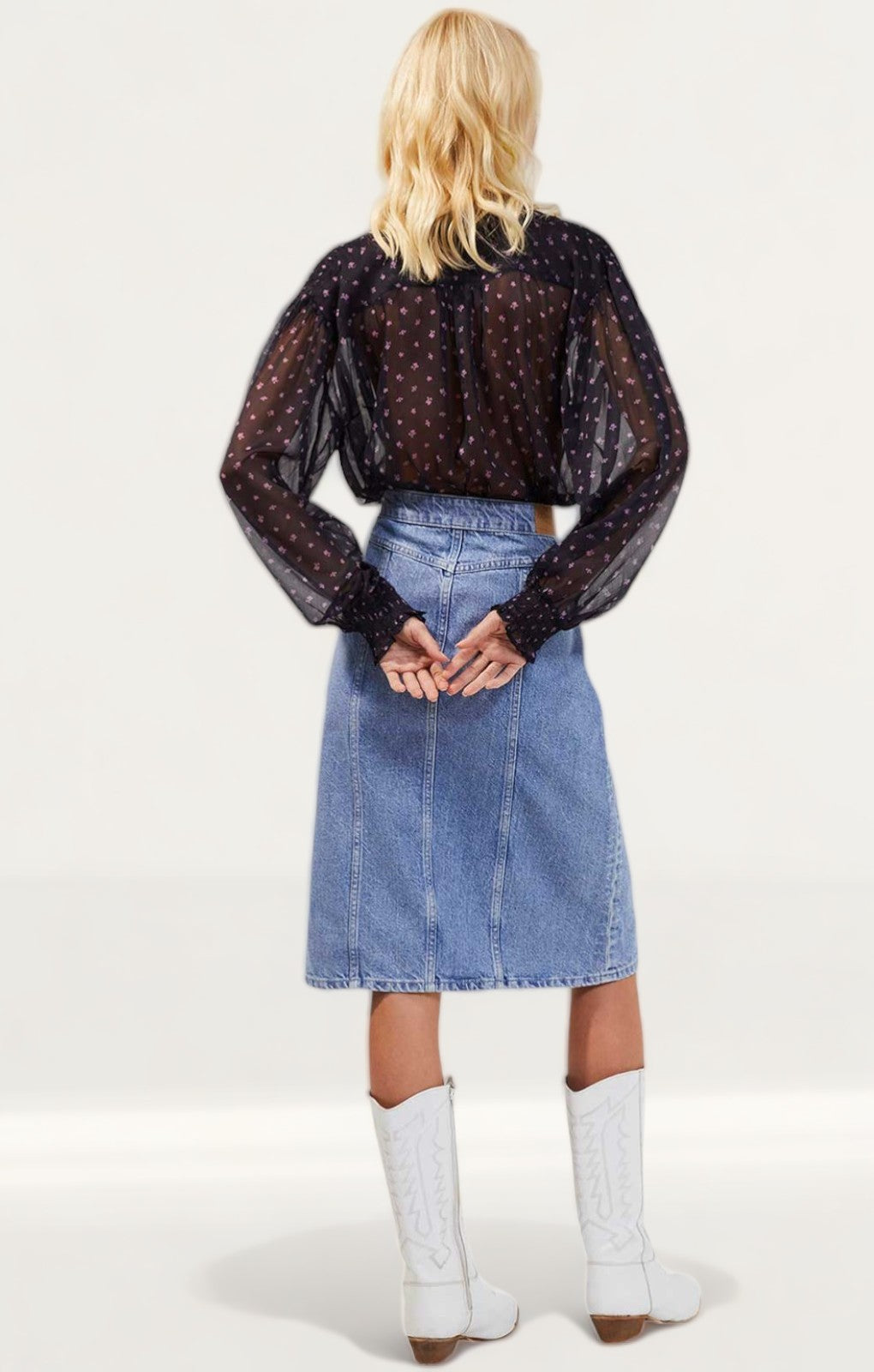 French Connection Augustine Recycled Crinkle Smock Top