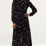 French Connection Black Chiara Drape Midaxi Dress
