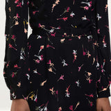 French Connection Black Chiara Drape Midaxi Dress