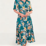 French Connection Claribel Floral Midi Shirt Dress
