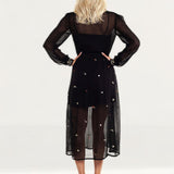 French Connection Danna Embroidered Midi Dress