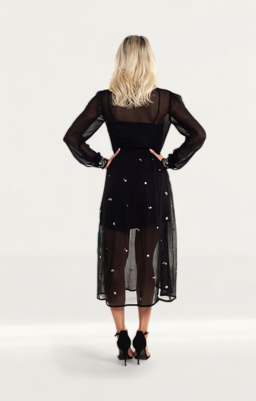 French Connection Danna Embroidered Midi Dress product image