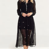 French Connection Danna Embroidered Midi Dress