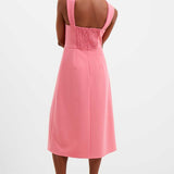 French Connection Eco Crepe Ring Halterneck Dress in Pink product image