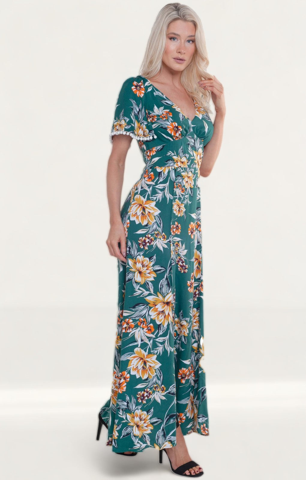 French Connection Evergreen Claribel Floral Maxi