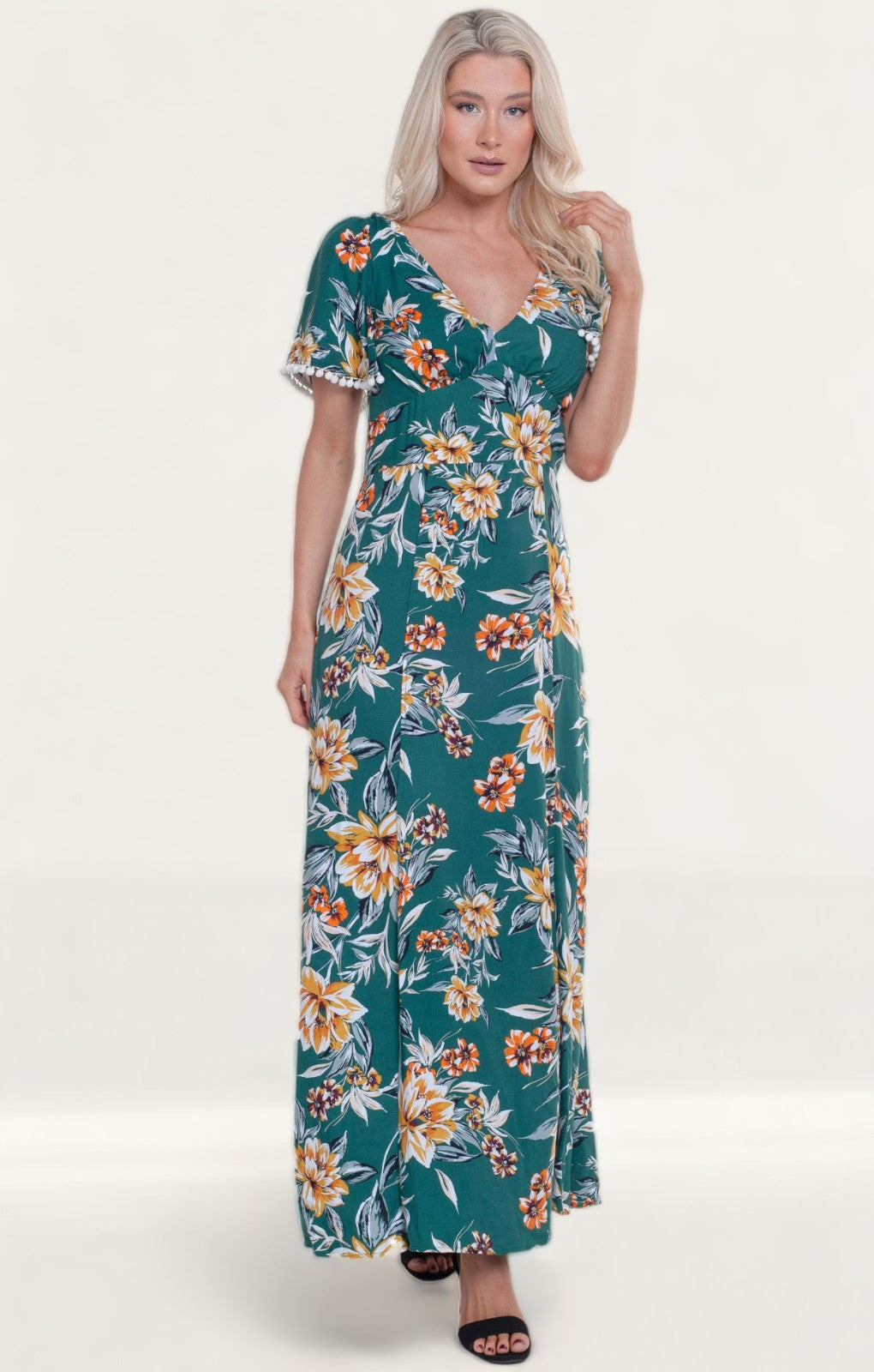 French Connection Evergreen Claribel Floral Maxi