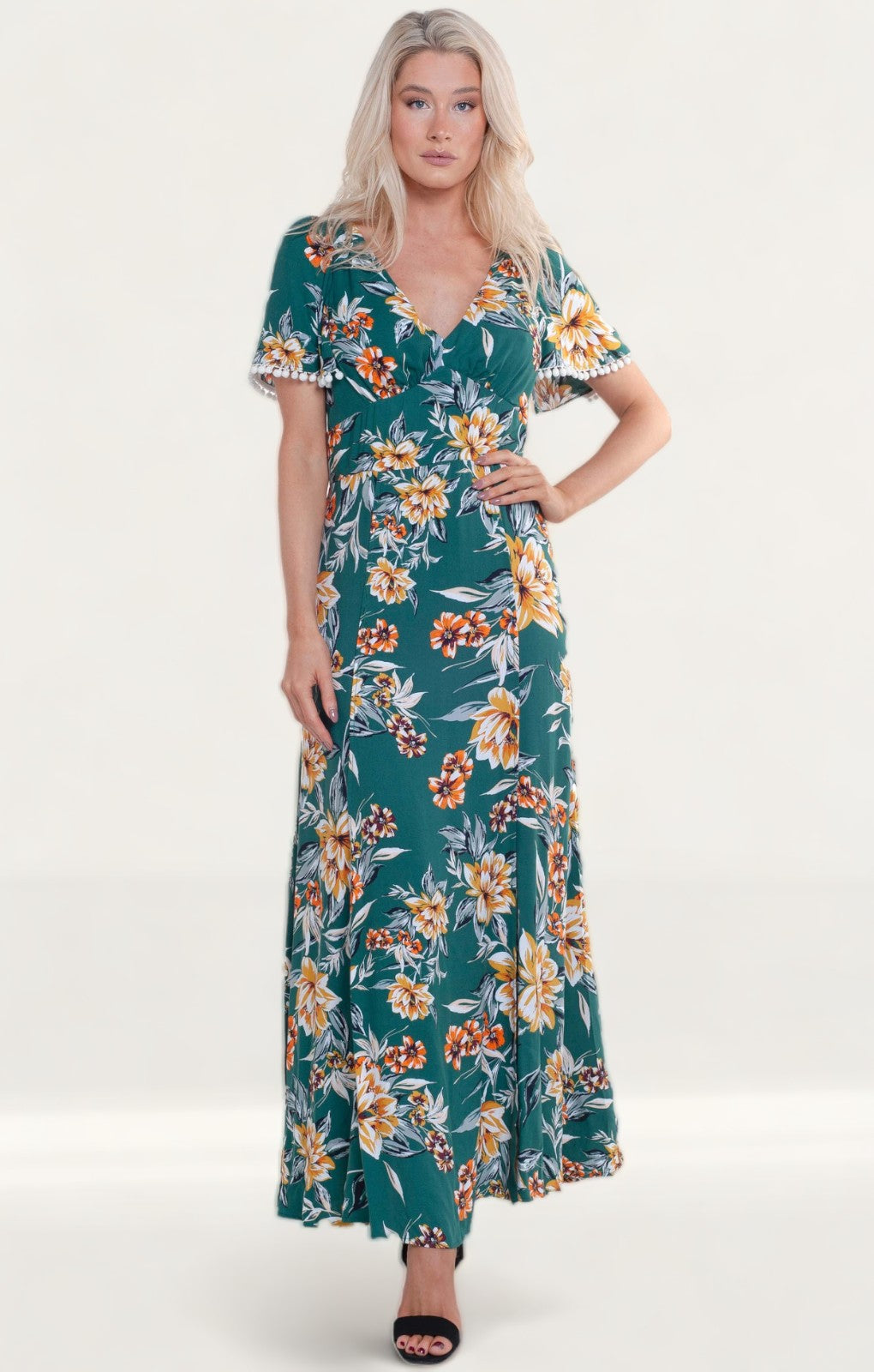 French Connection Evergreen Claribel Floral Maxi
