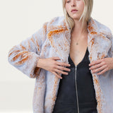 French Connection Golden Melange Danitanna Faux Fur Coat