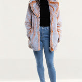 French Connection Golden Melange Danitanna Faux Fur Coat
