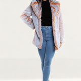 French Connection Golden Melange Danitanna Faux Fur Coat