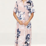 French Connection Pink Floral Maxi Shirt Dress product image