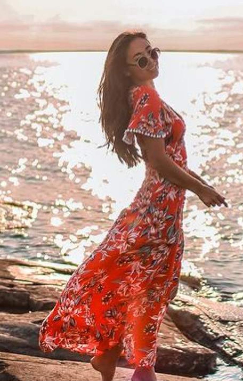 French Connection Poppy Claribel Floral Maxi