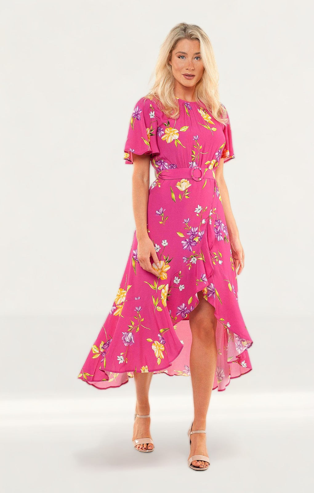 French Connection Very Berry Emina Drape Dress