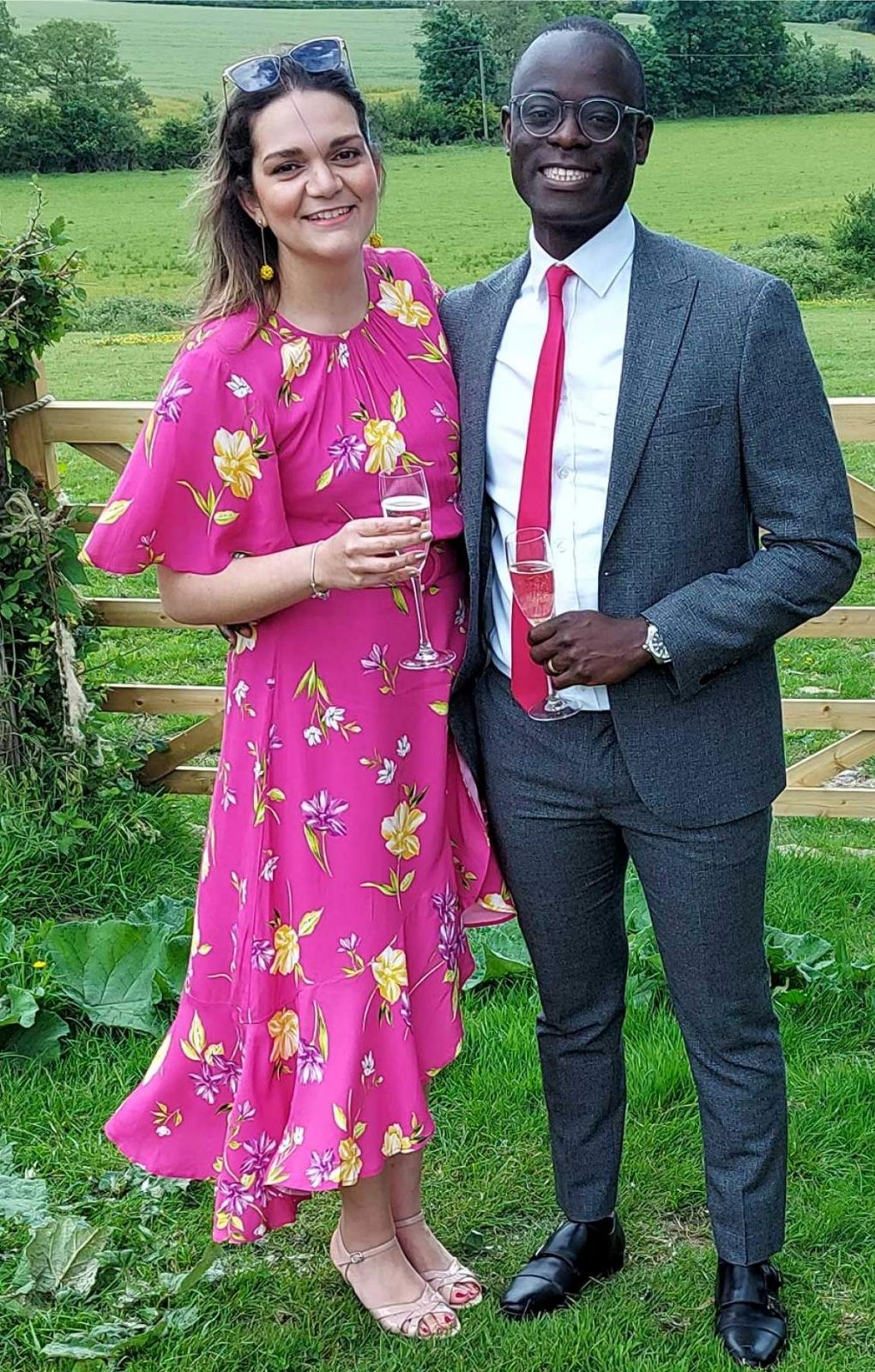 French Connection Very Berry Emina Drape Dress