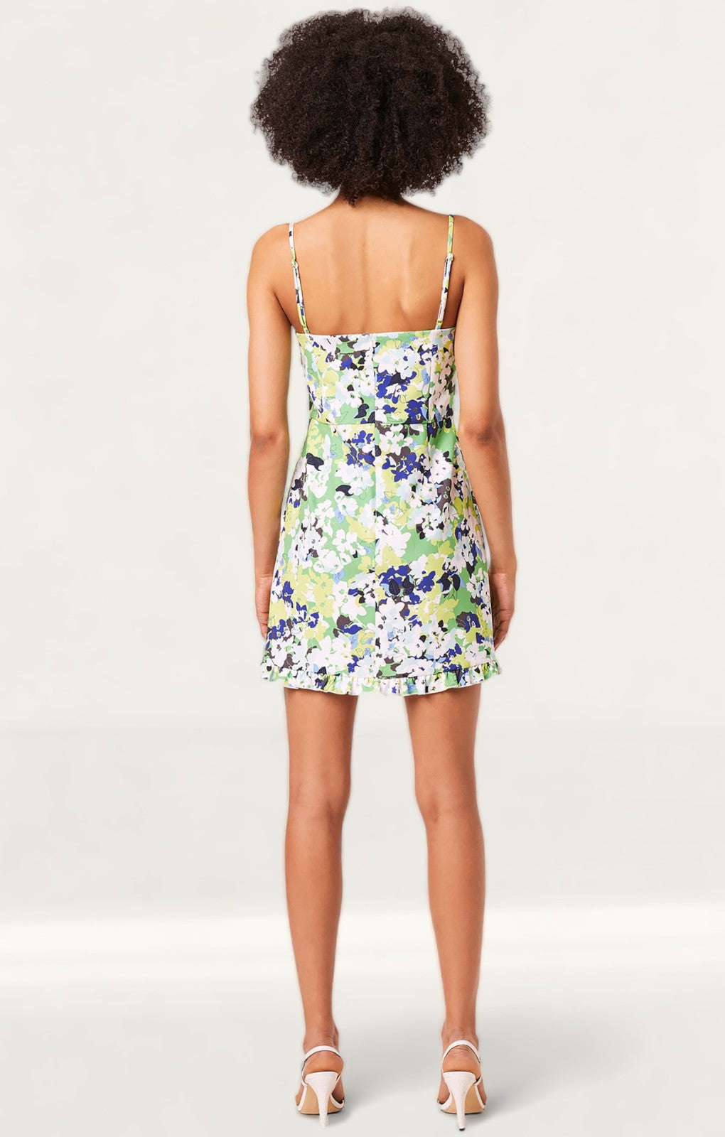 French Connection Vibrant Green Balbala Strappy Mini Dress