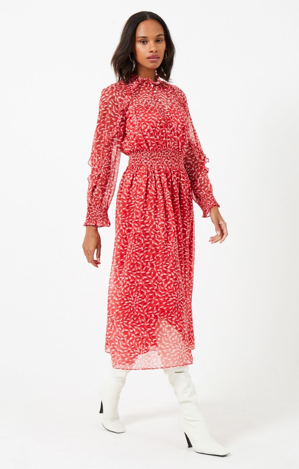 French Connection Hallie Midi Dress in Bittersweet