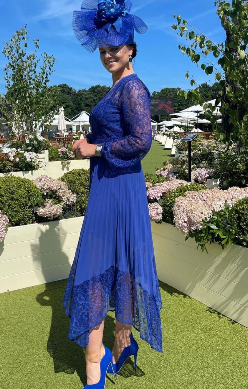 French Connection Clement Blue Bikita Lace Dress