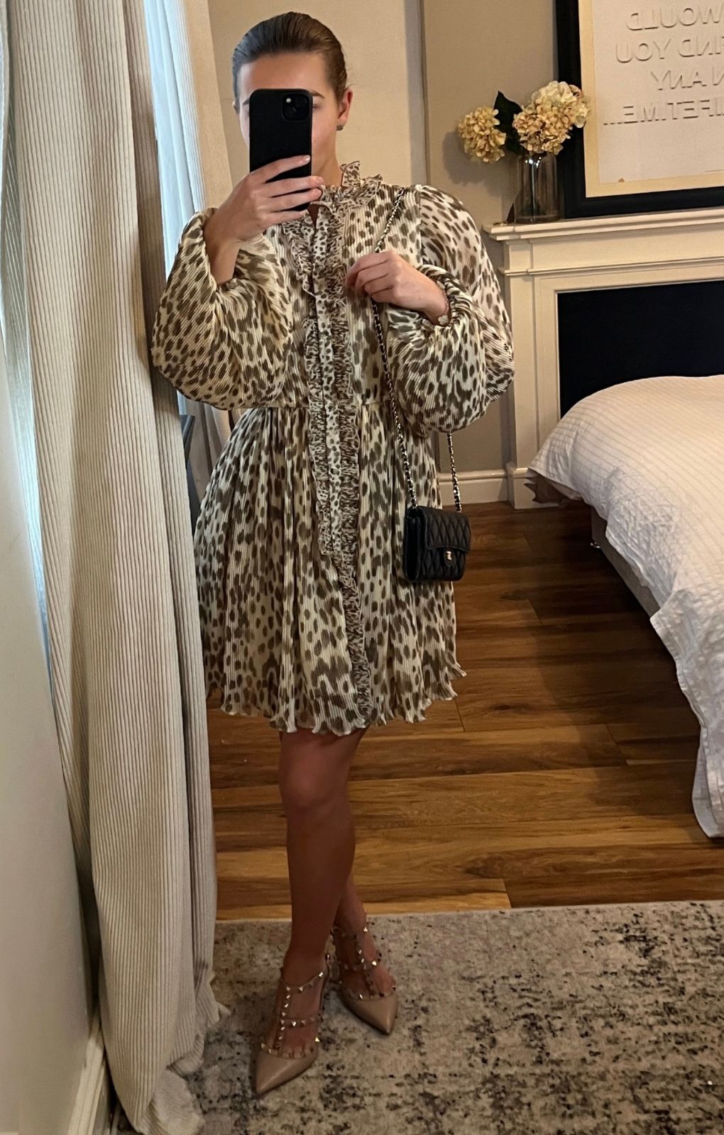 French Connection Eva Ruffled Mini Dress Classic Cream