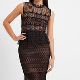 French Connection Ramona Lace Jersey Dress