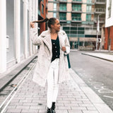 French Connection Stone Grey Banna Faux Fur Long Coat