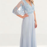 Frock & Frill Baby Blue Sequin Maxi Dress