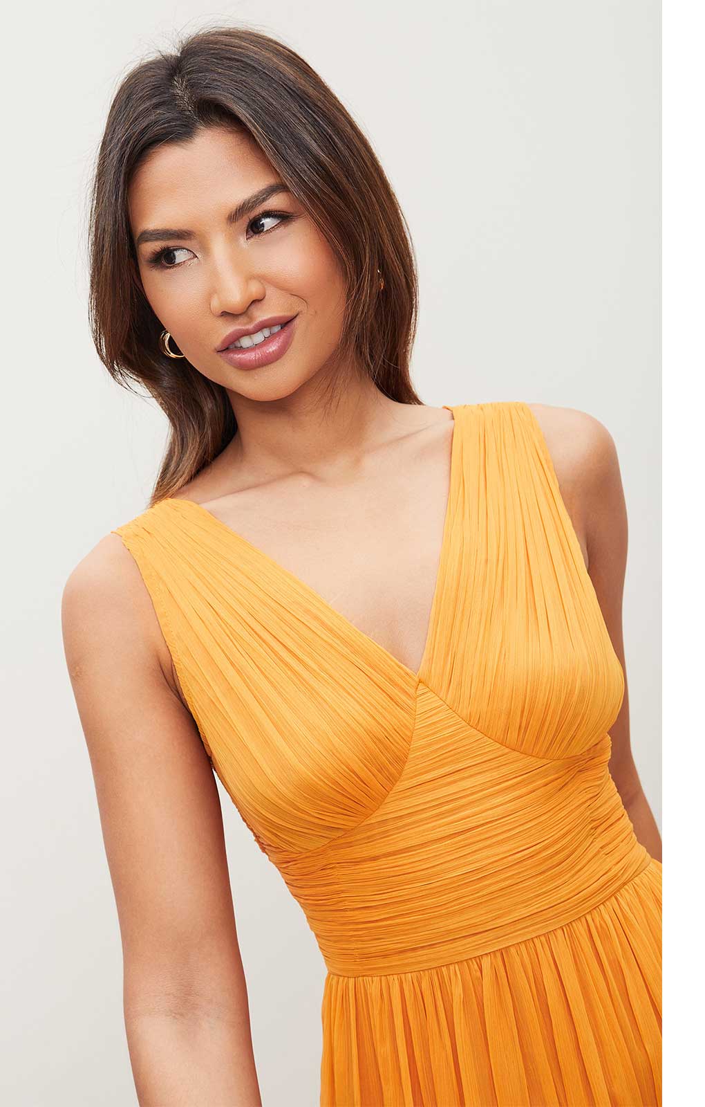 Lipsy Orange Empire Line Maxi Dress product image