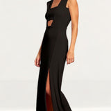 Gorgeous Couture Black Maxi Dress With Bandeau Front product image