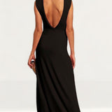 Gorgeous Couture Black Maxi Dress With Bandeau Front